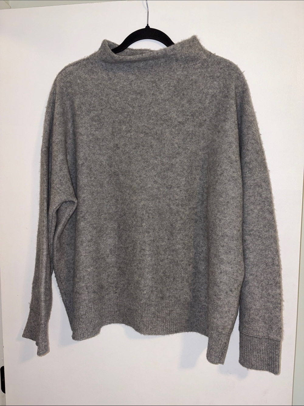 Tahari Gray Cashmere Cowl Neck Sweater